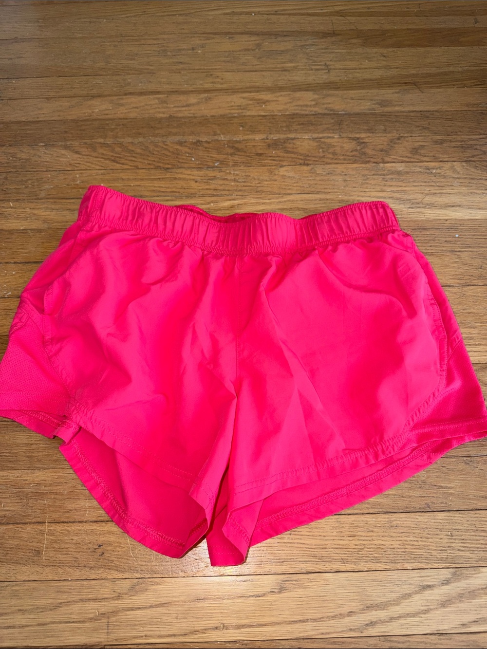 Athletic Works Sz L 12/14 Women’s Red Athletic Shorts with liner like new